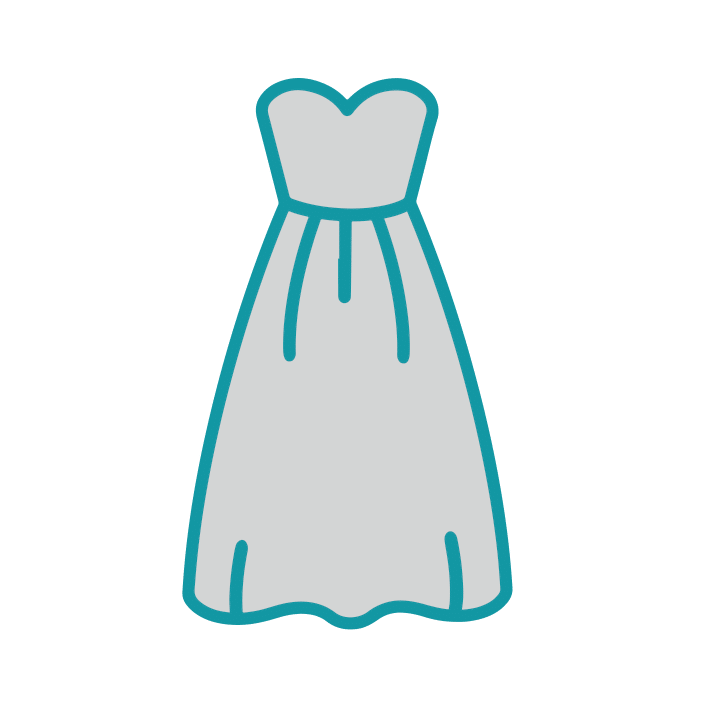 VESTIDO DE FIESTA/NOCHE  (LAVADO Y PLANCHADO)
