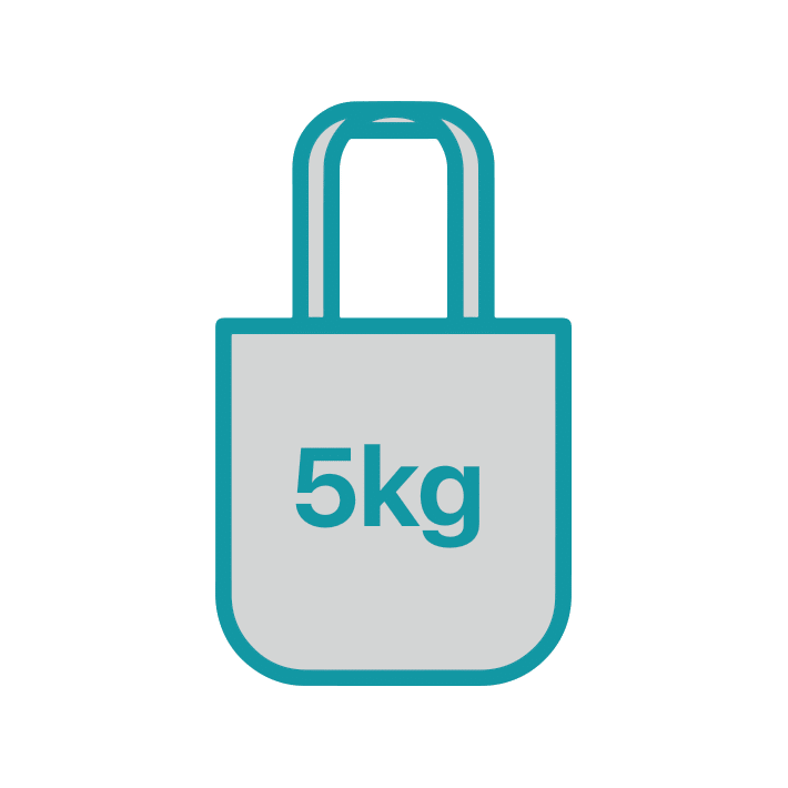 PLAN MENSUAL 5KG // 1 bolsa de 5kg por semana, colores mixtos, incluye lavado y doblado.